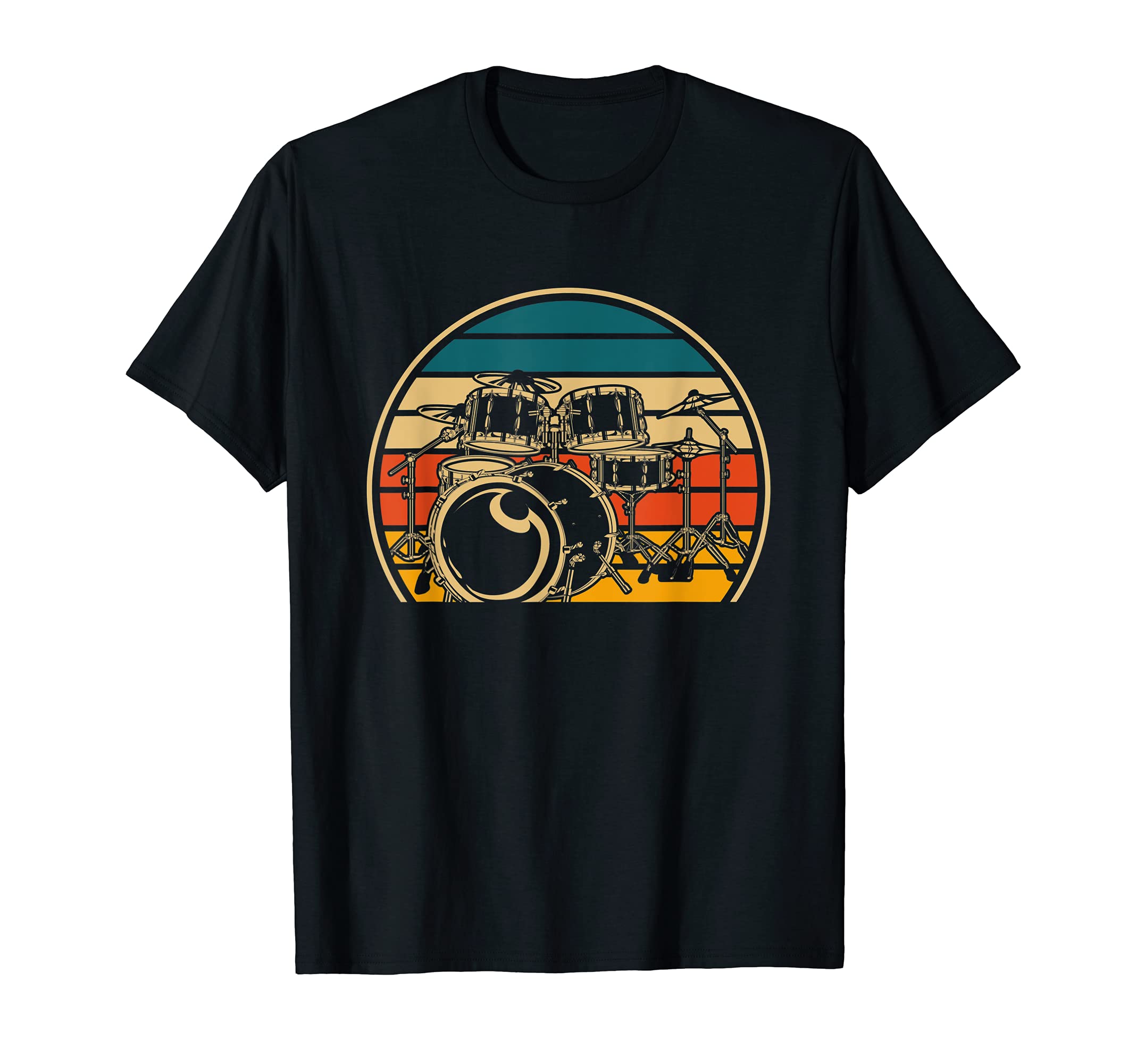 Retro Drummer Drum Set Rock Music Percussion Musician Drums T-Shirt