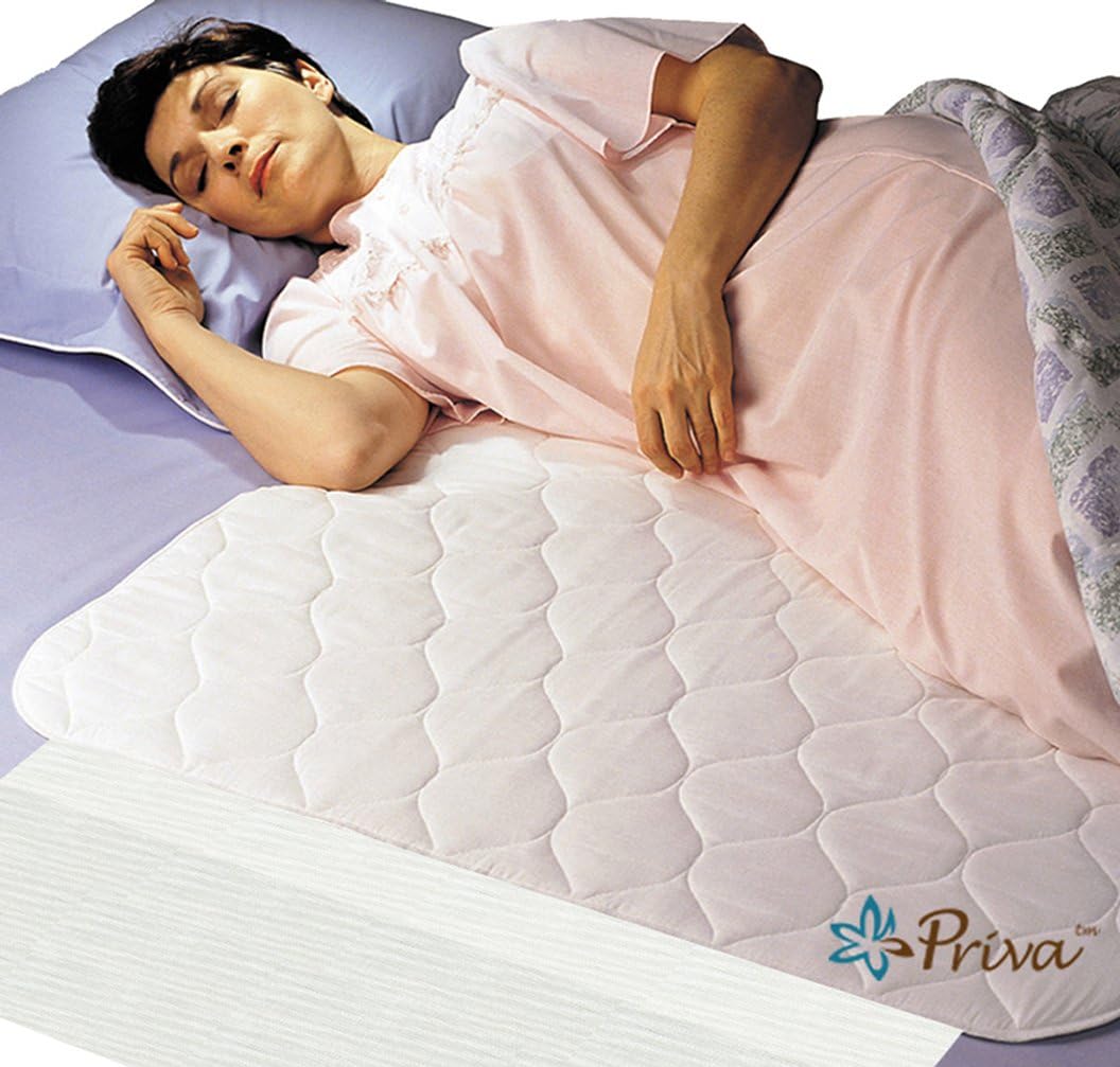 Priva High Quality Ultra Waterproof Sheet and Mattress Pad Protector 34x76 Inch, 9 Cups Absorbency, Guaranteed 300 Machine Washes: Health & Personal Care