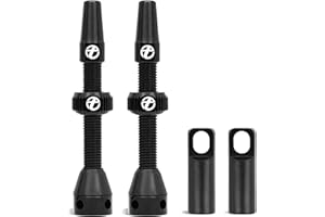 Thinvik Presta Tubeless Valve Stem 44/48/65/70/85mm,Super Light Alloy Presta Tubeless Valve Stem Kit for Tubeless Tires-2 Tubeless Valve Stem (with Aluminum Alloy Valve Cap) + Valve Core Removal Tool
