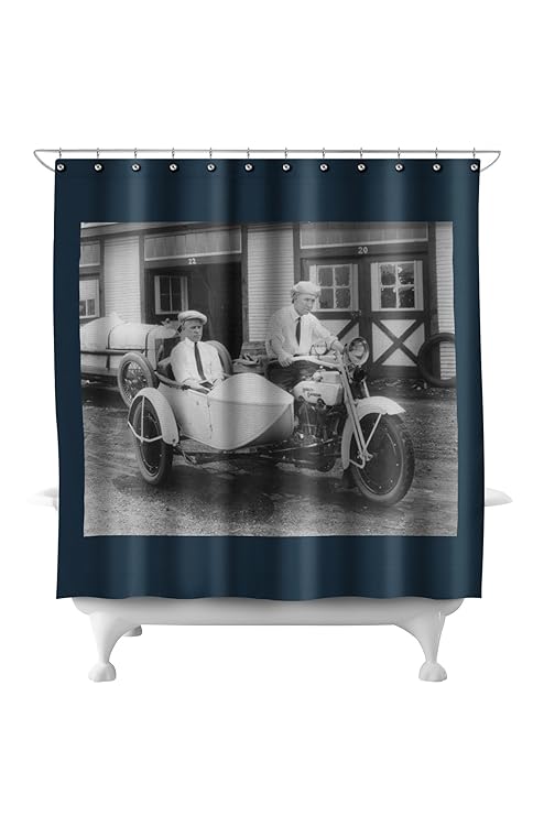 Amazon Com Lantern Press Men On Harley Davidson Motorcycle With