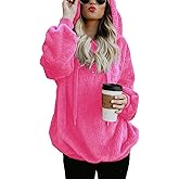 Century Star Womens Fuzzy Hoodies Pullover Sport Hoodie Cozy Oversized Pockets Hooded Sweatshirt Athletic Fleece Hoodies