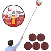 Pole Sander for Drywall, 86"Manual Hand Drywall Sander with Extension Pole | Wall Sander For Painting Prep ,Perfect for Painting,Complete with 5pcs Sanding Sheets (80, 100, 120, 180, 240 Grit)