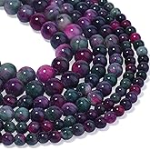 Yochus 50pcs 8mm Mixed Persian Jade Energy Healing Round Bulk Gemstone Beads for Jewelry Making Bracelet Necklace Earring DIY