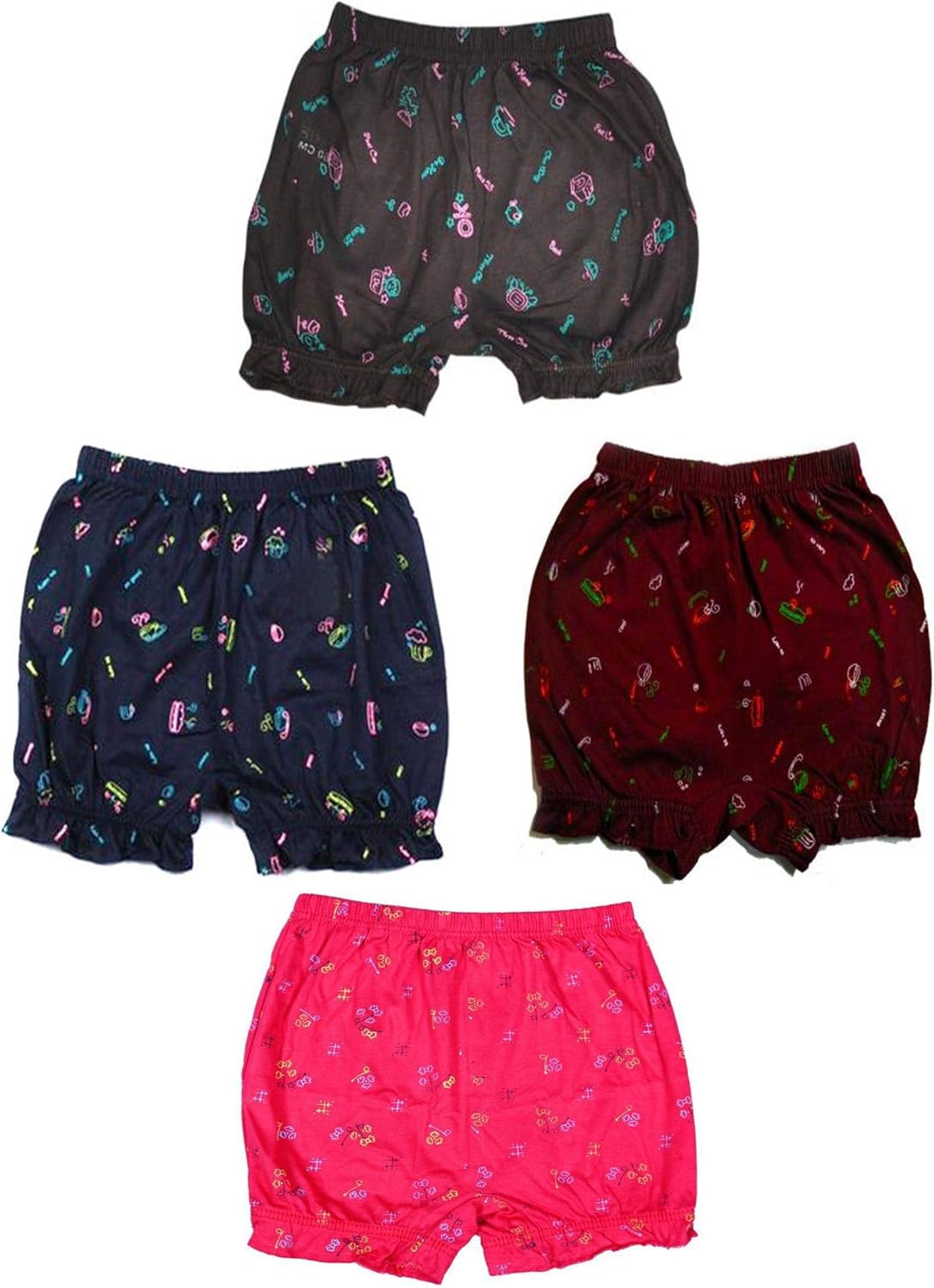 Printed Multicolor Bloomers for Girls Amazon.in Clothing & Accessories