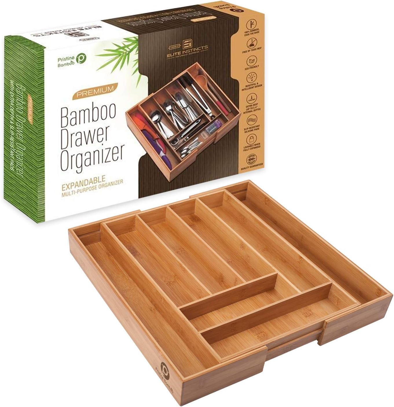 Amazon Com Pristine Bamboo Non Slip Extra Deep Expandable