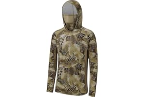 BASSDASH UPF 50+ Men’s Hunting Shirts with Mask Long Sleeve Camo Fishing Hoodie