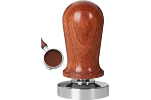 Espresso Coffee Tamper 51mm - WYLOSUA Spring-loaded Hand Tamper Premium Barista Coffee Tamper with Flat Stainless Steel Base Espresso Tools
