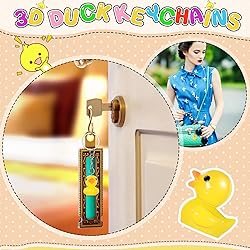 Plastic Duck Keychains Duck Party Favors Cute 3D