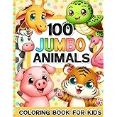 Animals Coloring Book for Kids: For Girls and Boys Ages 4-8 and Toddlers 1-3, 2-4