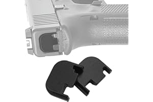 AKELOR 2 Pack Aluminum Rear Slide Cover Plate for Glock Gen 1–4 – Engraved Back Plate Compatible with G17 G19 G21 G22 G23 G26