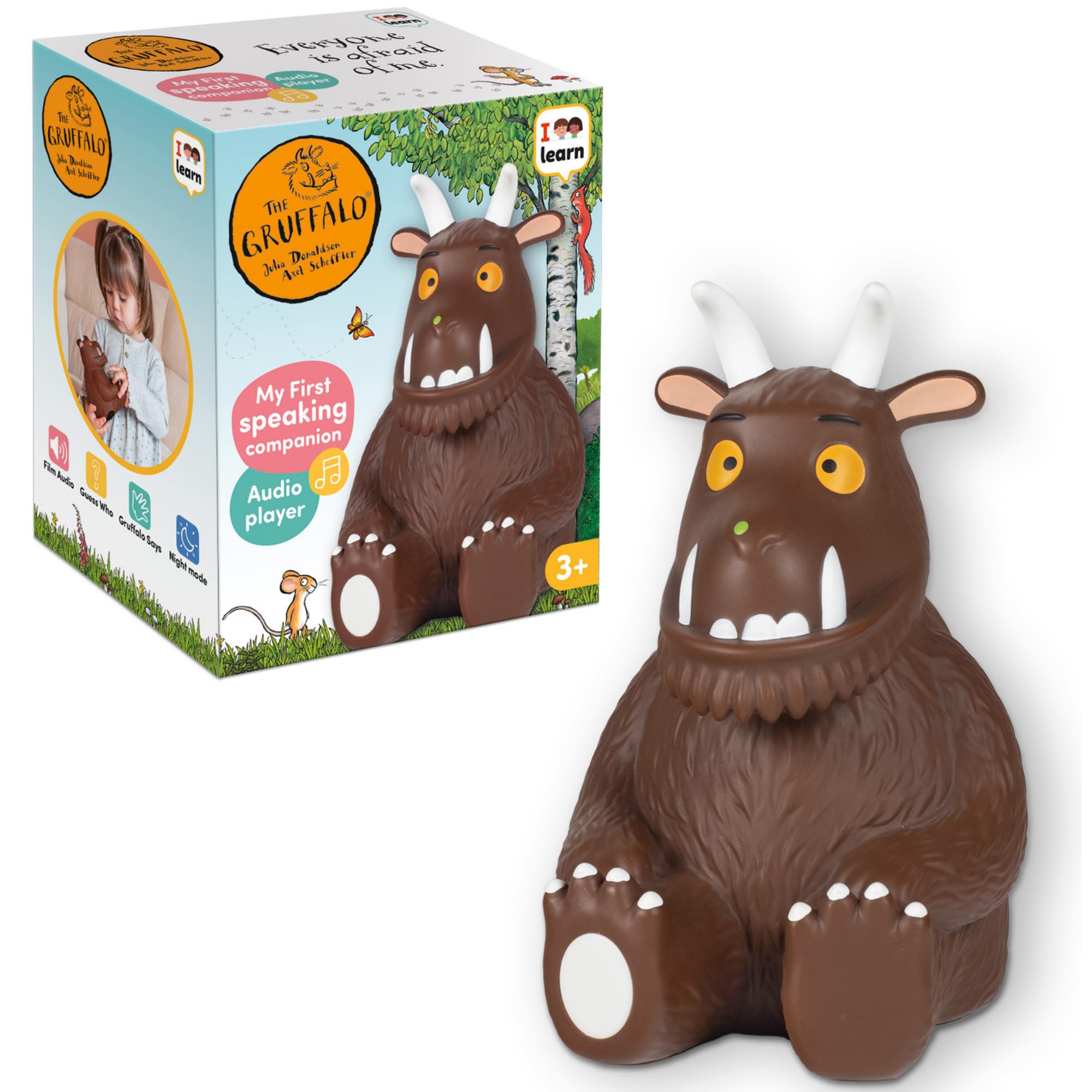 Jumbo I Learn The Gruffalo - My First Speaking Companion - 4 Game Modes, 90 Mins Film Audio, Stories, Songs & Night Light for Children – Interactive Electronic Kids Learning Toy - Girls & Boys Age 3+