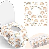 30 Pack Toilet Seat Covers Disposable, Individually Wrapped for Travel, Large Waterproof Potty Covers for Kids and Adults,Tod