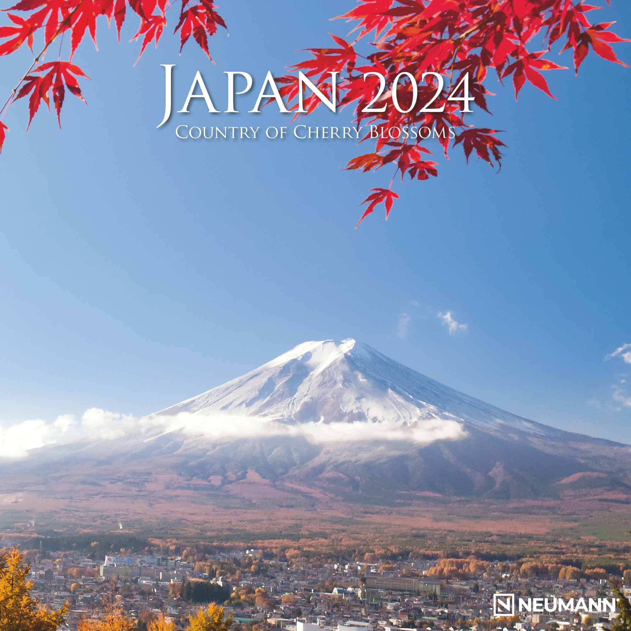 Japan 2024 - Wall Calendar - Brochure Calendar - 30 x 30-30 x 60 Open - Travel Calendar: Country of Cherry Blossoms