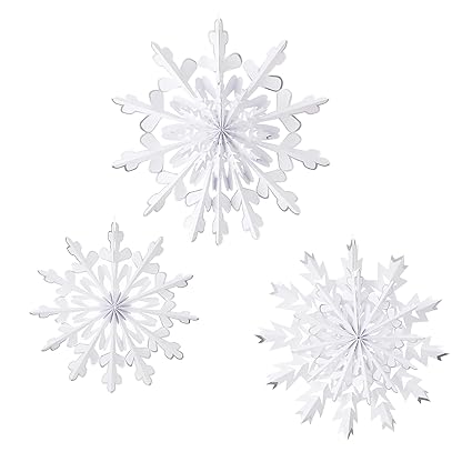 Paper Rosette Snowflakes Holiday Decor