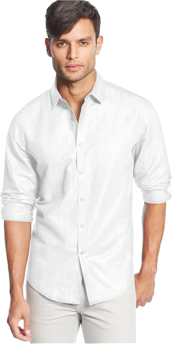 mens linen button up