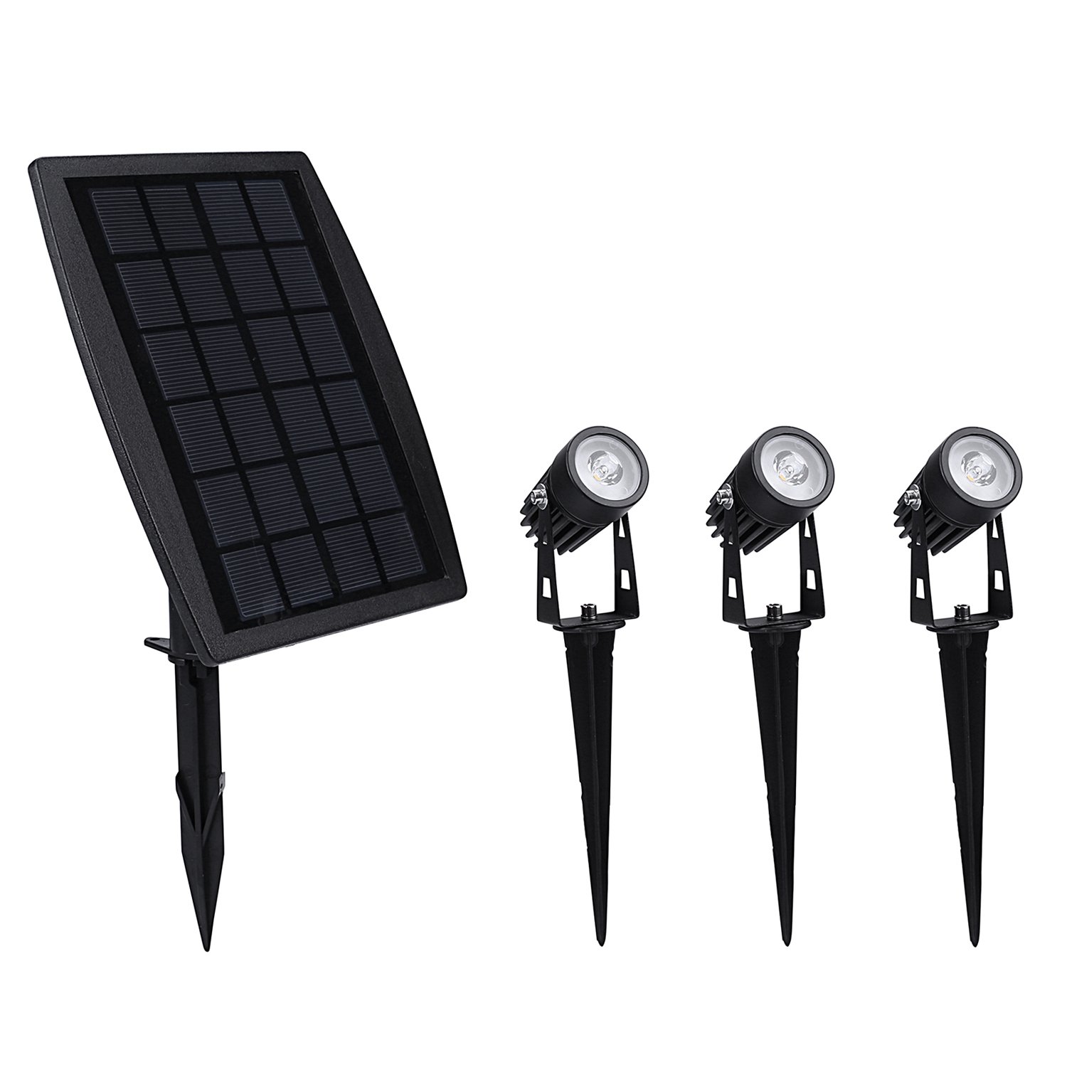 Solar Spotlights, Findyouled 2-in-1 Waterproof Outdoor Landscape Lighting Spotlight Wall Light Auto On/Off