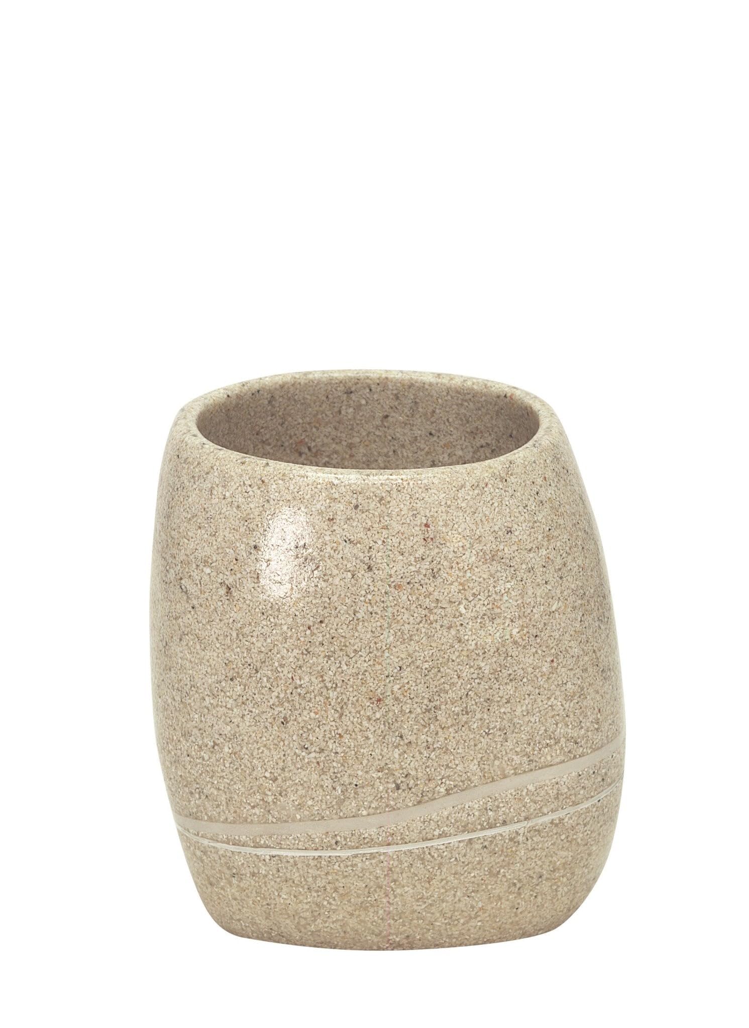 Kleine Wolke Polyresin Tumbler, Sand Beige