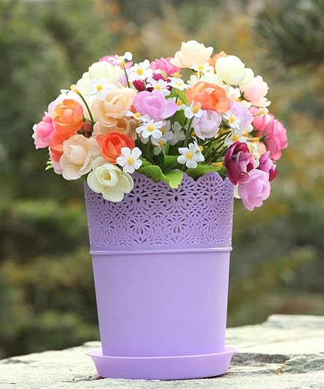 Creative Flowers Pot Potted Plants Flower Pot Hollow Plastic