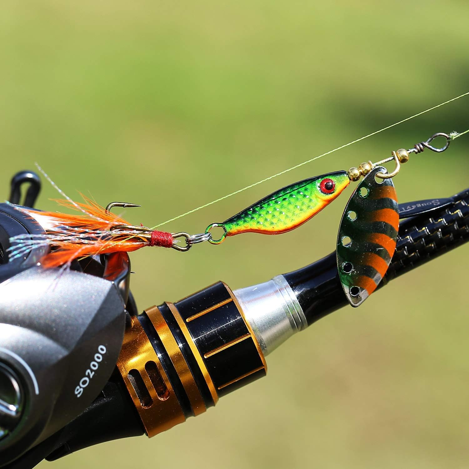 Sougayilang Fishing Lure Spinnerbaits 5Pcs Spinner Baits Kit for Trout Bass Salmon … : Sports & Outdoors