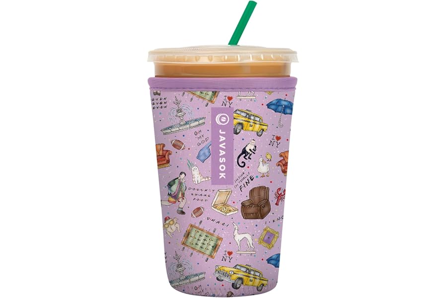Sok It JavaSok Iced Coffee & Cold Soda Insulated Neoprene Cup Sleeve (The One Where, Medium: 22-28oz) Book