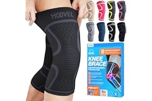 MODVEL Compression Knee Braces for Men & Women - XS to XXX-L Pair of Knee Braces for Knee Pain, Support Sleeve, Workout Sport