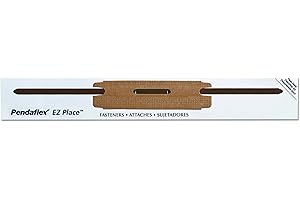 Pendaflex Fasteners, Ez Place Adhesive, 2-Inch, Brown, Metal, 48/Pack, Ideal for Converting File Folders and Securing Loose P