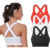 GXXGE Sports Bras for Women High Support Adjustable Straps Padded Cross Back Sport Bra for Workout Yoga Running Gym