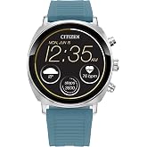 Citizen CZ Smart PQ2 41MM Unisex Smartwatch with YouQ App with IBM Watson&reg; AI and NASA Research, Wear OS by Google, HR, GPS, Fitness Tracker, Amazon Alexa&trade;, iPhone Android Compatible, IPX6 Rating