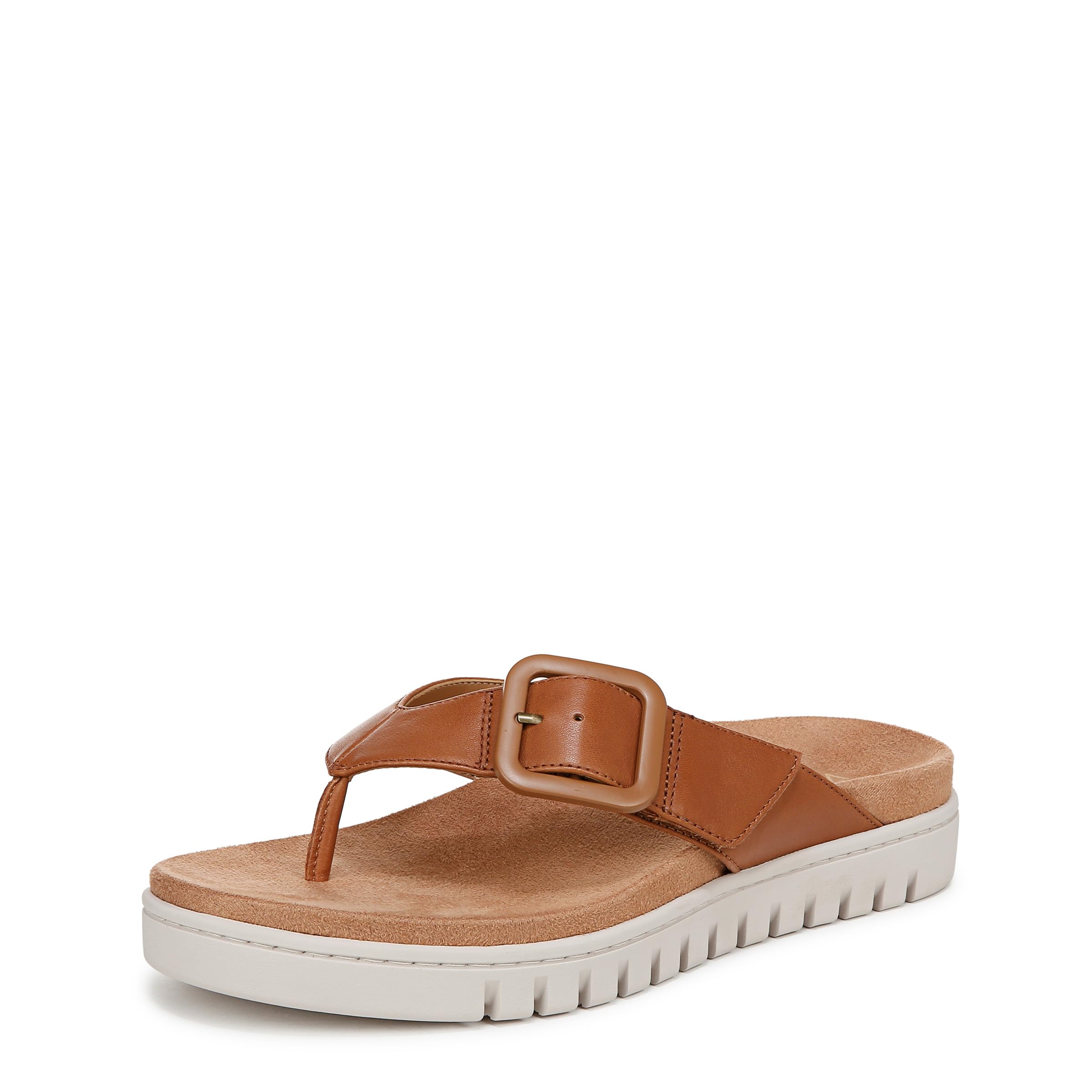 Vionic Women’s Uptown Marin Flip-Flop, Tan Leather, 5