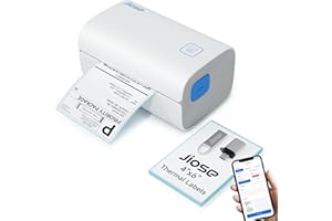 Jiose Shipping Label Printer for Shipping Packages - Barcode Label Printer - 4x6 Desktop Thermal Label Printer (White-Grey)
