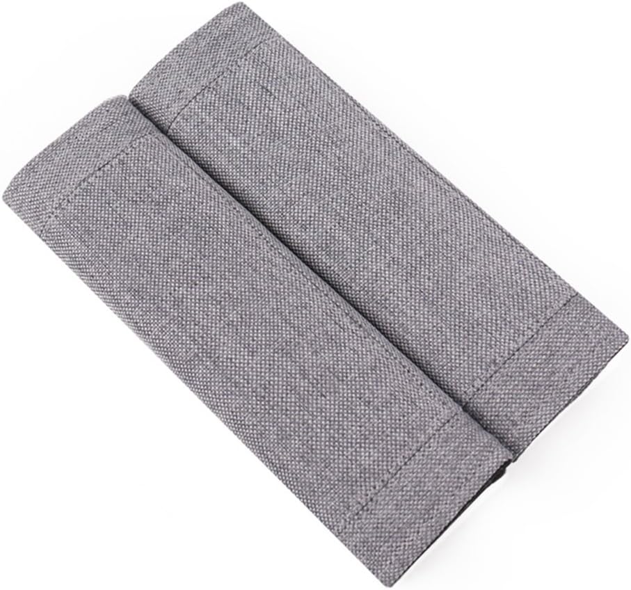Encell Gray Fabric Car Seat Belt Strap Cover Shoulder Pad
