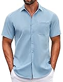 COOFANDY Mens Short Sleeve Dress Shirts Casual