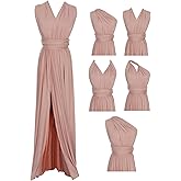 Edaydress Full Length one Dress with Over 100 Styles Multi Ways wrap Convertible Infinity Slit Bridesmaid Dresses