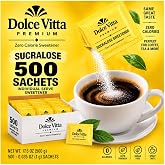 Dolce Vitta Yellow Sucralose Sweetener Packets, 500 Count | 500 Sucralose Packets, Zero Calorie, Sugar Substitute, For Coffee &amp; Tea, Office &amp; Breakroom &amp; Restaurant Use