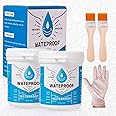 Meuvcol Transparent Waterproof Coating, 21 Oz Invisible Waterproof Agent, Polyurethane Waterproof Sealant Adhesive, Clear Waterproof Glue for Bathroom, Shower, Roofs, Wood, Indoor & Outdoor