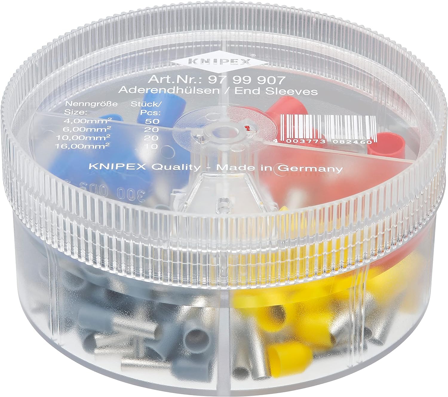 KNIPEX Assortment Boxes with 100 Insulated Wire Ferrules 4 Parts, 97 99 907