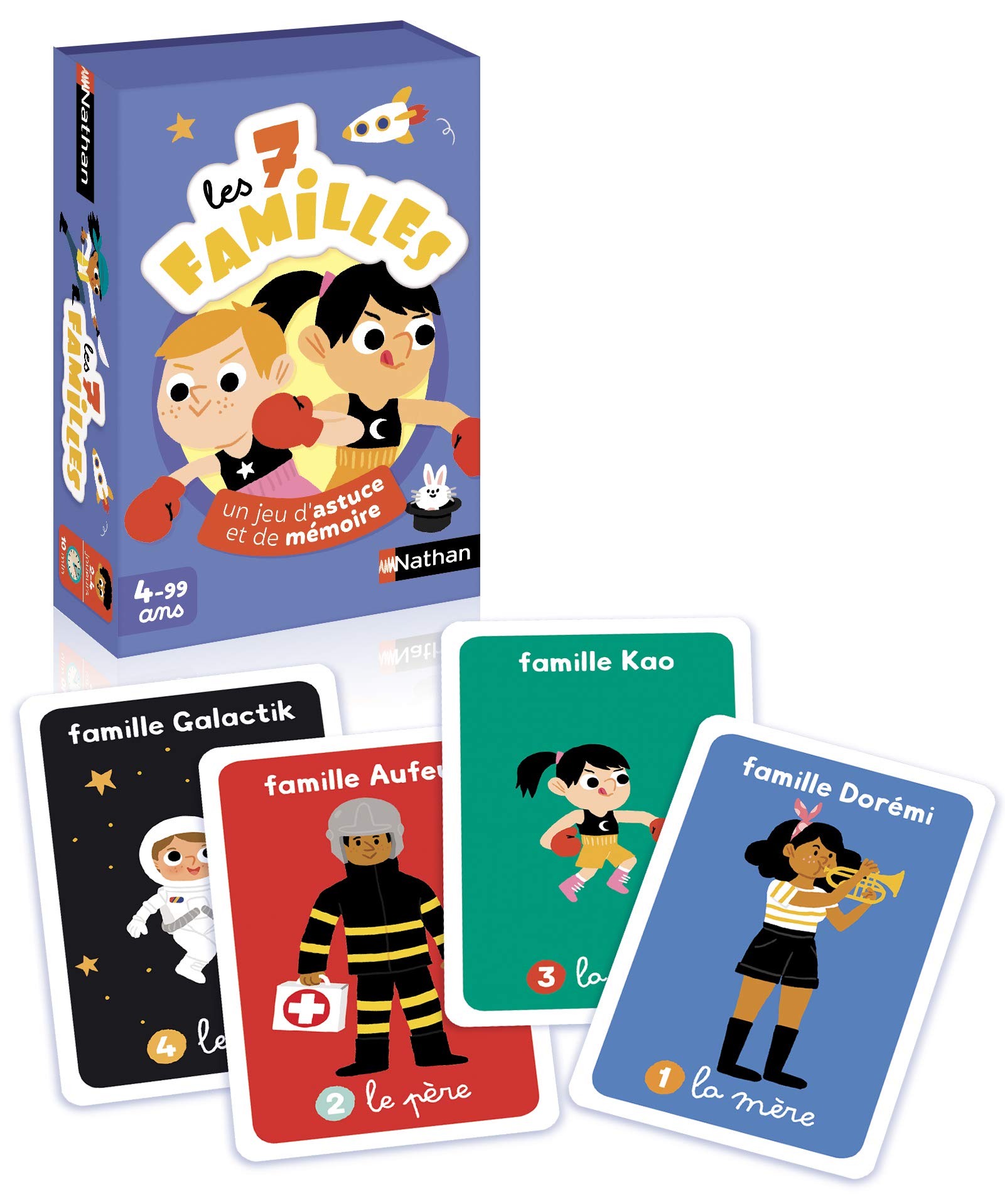 Nathan - The 7 Families - Tip and Memory Game - Plays from 2 to 4 Players - For Playing with Family or Friends - From 4 Years