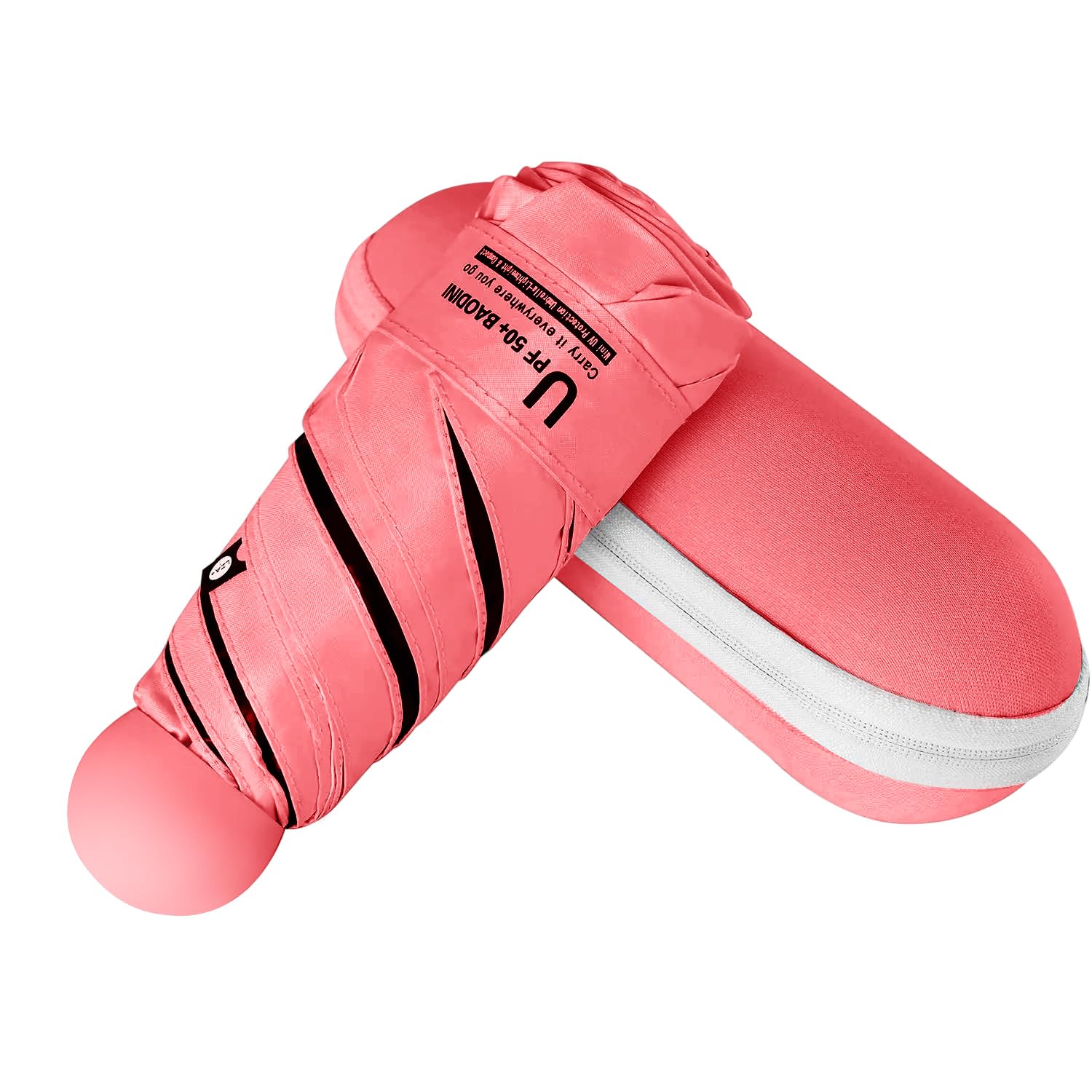 Photo 1 of BAODINI Travel Mini Umbrella for Purse With Case Small Compact UV Sun Protection Sun Lightweight Tiny Pocket Umbrella for Women Kids and Men
