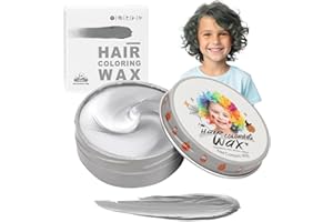 HANSUBY Temporary Silver Gray Hair Color Wax for Kids, Women Men Colored Hair Styling Mud, Girl Boy Teens Washable Gray Style Dye, DIY Instant Hair Coloring Gel Cream for Cosplay Halloween Children's Day