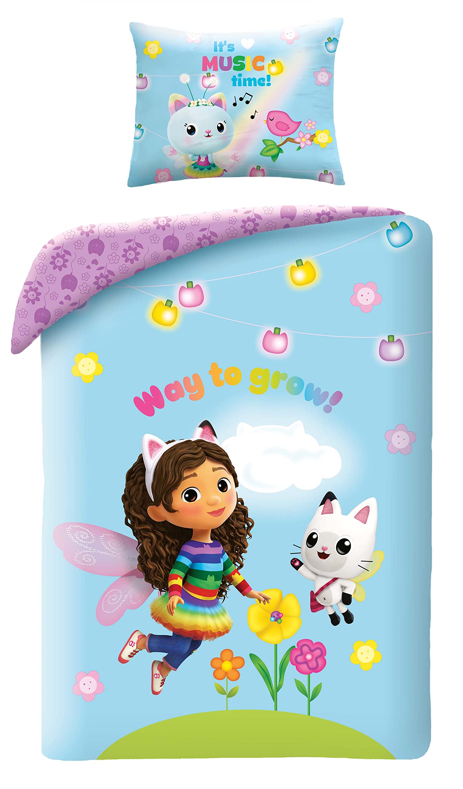 Gabby's Dollhouse Way To Grow! Bed linen Duvet Cover 140x200cm