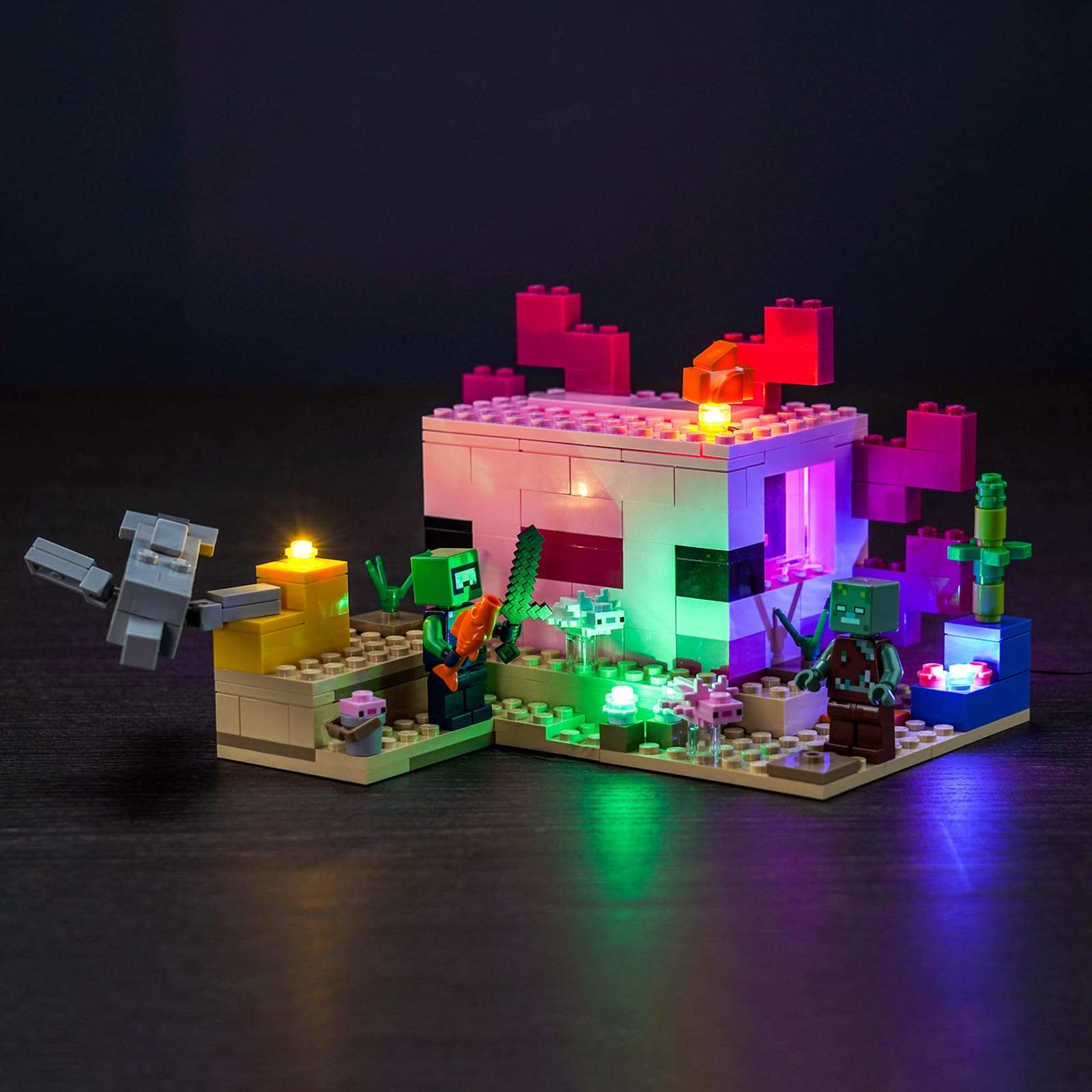 LocoLee Led Light Kit for Lego Minecraft The Axolotl House Set 21247, Led Lighting Set for Lego 21247 Minecraft Axolotl House - Not Include Models, Just Light Kit — image 1