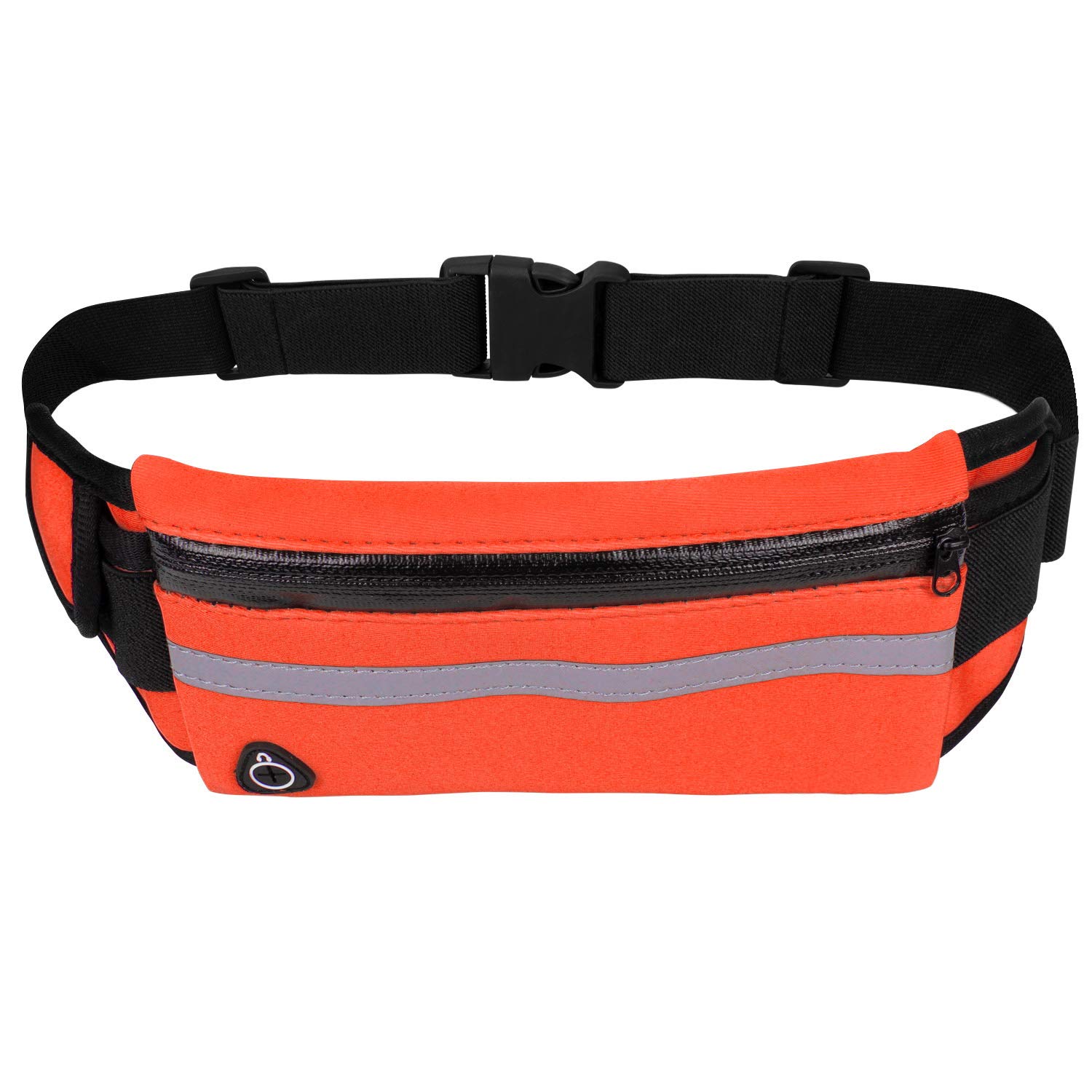 Accessotech Running Belt Unisex Sport Jogging Keys Mobile Money Bum Bag Waist Travel Pouch (Orange)