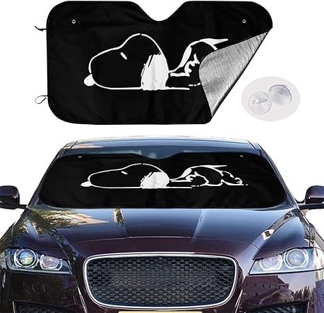 Amazon Co Jp Snoopy 車用サンシェード 車窓日よけ カーシェード Uvカット遮光 断熱 紫外線止め 夏冬両用 カーフロントカバー シートフロントガラス 車サンシェード 雪対策 凍結防止カバ 氷 霜よけ 撥水加工 サイドミラー カバー コンパクト 落葉 雨 紫外線 汚れ