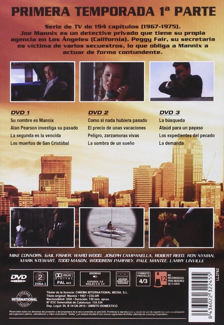 Mannix Season 1 Vol 1 (3 DVDs) (Region 2) - Image 3