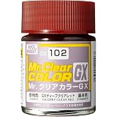 Mr. Hobby GX102 Clear Deep Red 18ml, GSI Mr. Color GX
