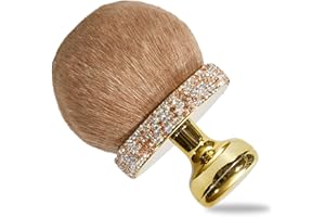 MHARBOR Extra Large Body Makeup Brush, Kabuki Brush for Self Tanner and Back Applicator, 2.5 to 2.9 inches, Ideal For Face, Legs, And Body, Includes Drawstring Bag, (Gold Diamond)