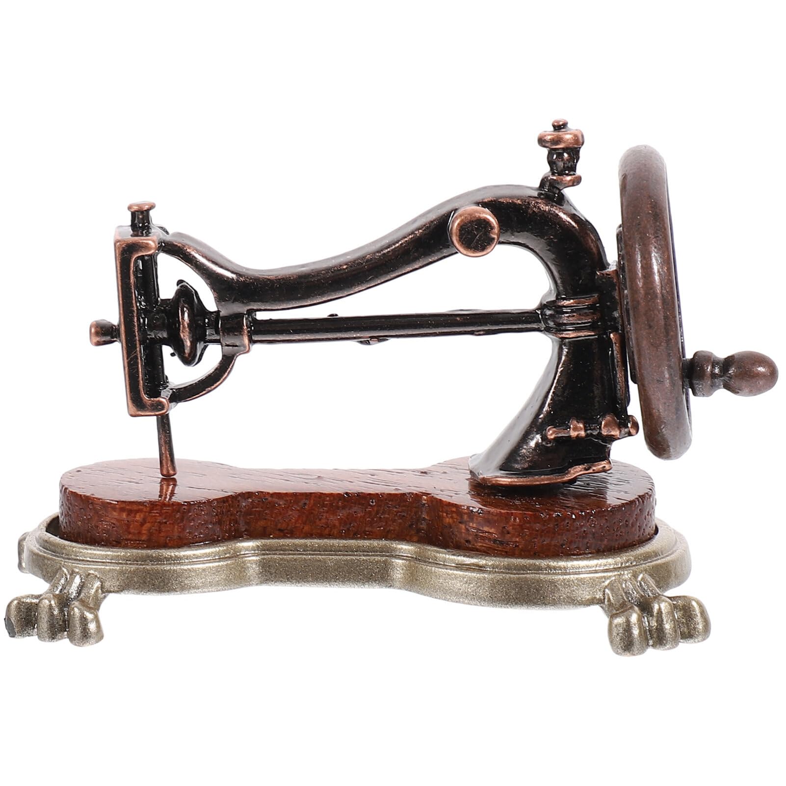 Tofficu 1:12 Scale Miniature Sewing Machine Model, Retro Dollhouse Decoration, Vintage Style, Synthetic Material, Light, Approx. 1.63x1.30x0.71 Inches