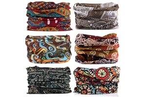 MOBEST Neck Gaiter Mask Face Scarf Bandana Tube Cover Headwear Balaclava Headband Headwrap for Men and Women