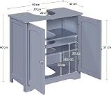 Yaheetech Under Sink Cabinet Freestanding 60x30x60 cm Gray view 4