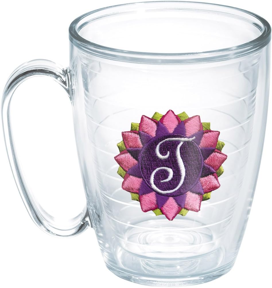 Tervis Flower Initial T 15Ounce Mug, Boxed